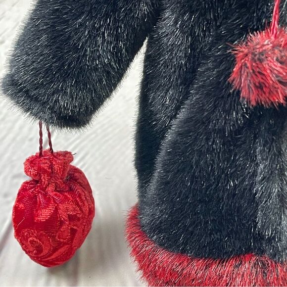 RUSS Berrie Larisa standing plush teddy bear with winter coat and hat, 12" tall - Picture 5 of 12